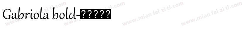 Gabriola bold字体转换